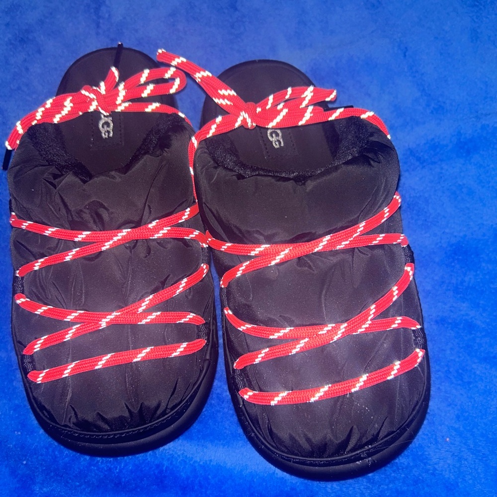 Black UGG Puffer Slides Barely Worn